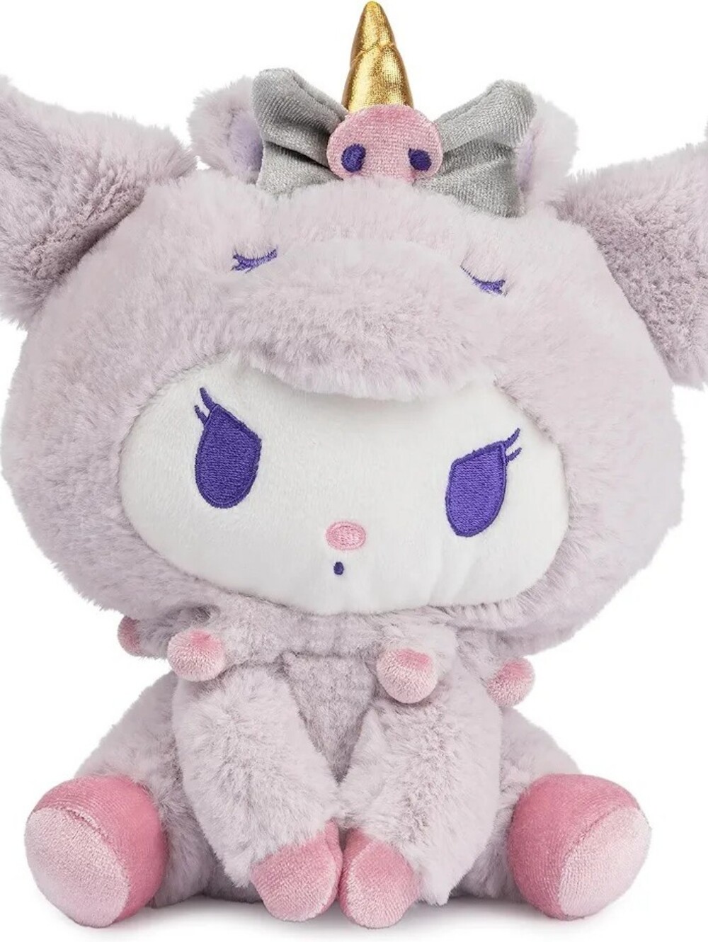 Sanrio Kuromi Unicorn Purple Pink Soft Plush Toy 8"